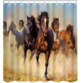 thumbnail image 1 of JOOCAR Horses Shower Curtain Wild Running Horse Desert Sand Storm Bathroom Curtains, Machine Washable, Water-Repellent 72x72inch, 1 of 7