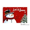 thumbnail image 1 of JOOCAR Let it Snow Snowman Christmas Holiday Design Linen Table Mats Set of 4 for Home Kitchen Table Decor 12x18 inch, 1 of 5