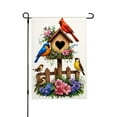 thumbnail image 1 of JOOCAR Linen Garden Flag with Birds and Birdhouse for Spring Summer Home Outdoor Garden Yard Door Decor 12x18 inch, 1 of 5
