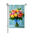 thumbnail image 1 of JOOCAR Linen Garden Flag with Bouquet of Roses for Spring Summer Home Outdoor Garden Yard Door Decor 12x18 inch, 1 of 5