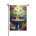 thumbnail image 1 of JOOCAR Linen Garden Flag with Colorful Birds and Butterflies for Spring Summer Home Outdoor Garden Yard Door Decor 12x18 inch, 1 of 5