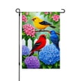 thumbnail image 1 of JOOCAR Linen Garden Flag with Colorful Birds and Flowers for Spring Summer Home Outdoor Garden Yard Door Decor 12x18 inch, 1 of 5