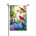 thumbnail image 1 of JOOCAR Linen Garden Flag with Colorful Birds and Flowers for Spring Summer Home Outdoor Garden Yard Door Decor 12x18 inch, 1 of 5