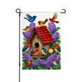 thumbnail image 1 of JOOCAR Linen Garden Flag with Colorful Birds and Lilac Flowers for Spring Summer Home Outdoor Garden Yard Door Decor 12x18 inch, 1 of 2