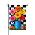thumbnail image 1 of JOOCAR Linen Garden Flag with Gerbera Daisies and Butterflies for Spring Summer Home Outdoor Garden Yard Door Decor 12x18 inch, 1 of 5