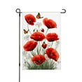 thumbnail image 1 of JOOCAR Linen Garden Flag with Red Poppies and Butterflies for Spring Summer Home Outdoor Garden Yard Door Decor 12x18 inch, 1 of 5