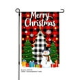 thumbnail image 1 of JOOCAR Merry Christmas Plaid Garden Flag with Snowman and Trees for Winter Christmas Home Outdoor Garden Yard Door Decor 12x18 inch, 1 of 5