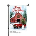 thumbnail image 1 of JOOCAR Merry Christmas Red Barn and Truck Garden Flag for Winter Christmas Home Outdoor Garden Yard Door Decor 12x18 inch, 1 of 5