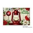 thumbnail image 1 of JOOCAR Merry Christmas Red Lantern and Cardinal Design Linen Table Mats Set of 4 for Home Kitchen Table Decor 12x18 inch, 1 of 5