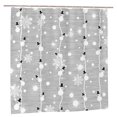 thumbnail image 1 of JOOCAR Merry Christmas Shower Curtain, Snowman and Snowflake on Grey Background Digital Print, Fabric Bathroom Decor with Hooks, 72 x 72 inches Polyester waterproof fabric with 12 hooks, 1 of 7