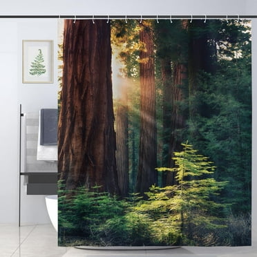JOOCAR National Parks Shower Curtain for Bathroom Decoration Fabric Shower Curtain set with 12 Hooks,72x72