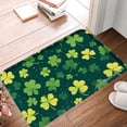 thumbnail image 1 of JOOCAR Non Slip Flannel Polyester Floor Mat With Clover Pattern For Bathroom Kitchen Bedroom Decor 16x24 inch, 1 of 5