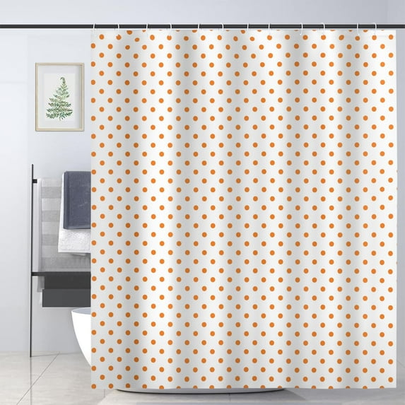 JOOCAR Orange Shower Curtain for Bathroom Decoration Fabric Shower Curtain set with 12 Hooks,72x72