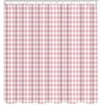 thumbnail image 1 of JOOCAR Pink Gingham Polyester Shower Curtain Checkered Geometric Plaid Water-Repellent 72x72 inch, 1 of 7