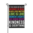 thumbnail image 1 of JOOCAR Premium Garden Flag for in This House We Believe Science is Real Black Lives Matter 12 x 18 Inch Yard Outdoor Decoration, 1 of 7