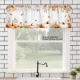 thumbnail image 1 of JOOCAR Pumpkin Leaves Polyester Window Valance Curtain for Home Kitchen Living Room Bedroom Bathroom Decor 54x18 inch, 1 of 5