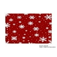 thumbnail image 1 of JOOCAR Red Snowflake Pattern Linen Table Mats Set of 4 for Home Kitchen Table Decor 12x18 inch, 1 of 5