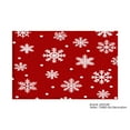 thumbnail image 1 of JOOCAR Red Snowflake Pattern Linen Table Mats Set of 4 for Home Kitchen Table Decor 12x18 inch, 1 of 5
