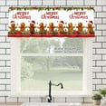 thumbnail image 1 of JOOCAR Road Pocket Polyester Window Valance Curtain Merry Christmas Gingerbread Men Design for Indoor Living Room Bedroom Kitchen Decoration 54x18 inch, 1 of 5