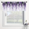 thumbnail image 1 of JOOCAR Road Pocket Polyester Window Valance Curtain with Purple Wisteria Design for Indoor Living Room Bedroom Kitchen Decoration 54x18 inch, 1 of 5