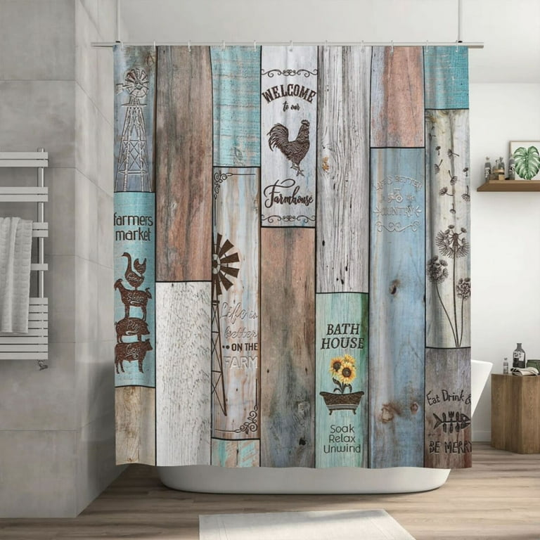 Country on sale shower curtains