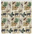 thumbnail image 1 of JOOCAR Rustic Lodge Shower Curtain Country Cabin Bear Elk Deer Moose Owl Duck Wilderness Animals Waterproof Shower Curtains for Bathroom with 12  Hooks 72X72 inch, 1 of 7