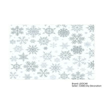 JOOCAR Snowflake Pattern Linen Table Mats Set of 4 for Home Kitchen Table Decor 12x18 inch