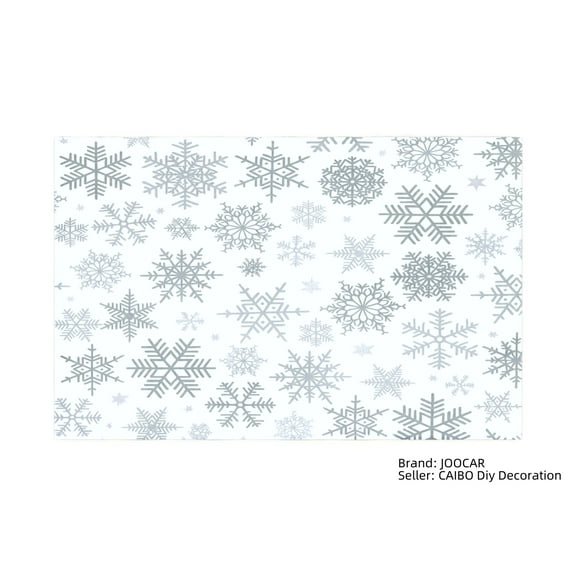 JOOCAR Snowflake Pattern Linen Table Mats Set of 4 for Home Kitchen Table Decor 12x18 inch