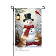 thumbnail image 1 of JOOCAR Snowman with Rabbits and Cardinal Garden Flag for Winter Christmas Home Outdoor Garden Yard Door Decor 12x18 inch, 1 of 5