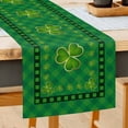 thumbnail image 1 of JOOCAR St. Patrick's Day Table Runner, Plaid Gold Edge Shamrock 13x72 Inch Table Runner for St. Patrick's Day Kitchen Dining Table Table Holiday Decoration, 1 of 5