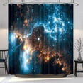 thumbnail image 1 of JOOCAR Star Galaxy Planet Shower Curtain Nebula Night Starry Sky Universe Space Fantasy Fabric Waterproof Home Bathtub Decor 12 Pack Plastic Hook 72x72 Inch, 1 of 7