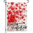 thumbnail image 1 of JOOCAR Valentine's Day Garden Flags, Vase Red Love Heart Hello Valentine 12x18 Inches Double Sided Garden Flags for Outdoor Garden Festival Yard Decoration, 1 of 5
