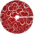 thumbnail image 1 of JOOCAR Valentine's Day Tree Skirt, Red Heart 36 Inch Tree Skirt for Mother's Day Decoration Home Holiday Party Decoration, 1 of 3