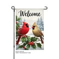 thumbnail image 1 of JOOCAR Welcome Cardinal Birds on Holly Branch Garden Flag for Winter Christmas Home Outdoor Garden Yard Door Decor 12x18 inch, 1 of 5