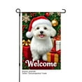 thumbnail image 1 of JOOCAR Welcome Christmas Dog Garden Flag with Santa Hat and Gifts for Winter Christmas Home Outdoor Garden Yard Door Decor 12x18 inch, 1 of 5