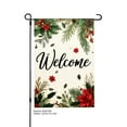 thumbnail image 1 of JOOCAR Welcome Christmas Garden Flag with Holly Pinecones and Poinsettias for Winter Christmas Home Outdoor Garden Yard Door Decor 12x18 inch, 1 of 5