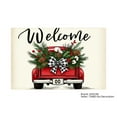 thumbnail image 1 of JOOCAR Welcome Christmas Red Truck Holiday Design Linen Table Mats Set of 4 for Home Kitchen Table Decor 12x18 inch, 1 of 5