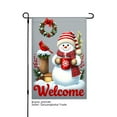 thumbnail image 1 of JOOCAR Welcome Snowman with Cardinal and Wreath Linen Garden Flag for Winter Christmas Home Outdoor Garden Yard Door Decor 12x18 inch, 1 of 5