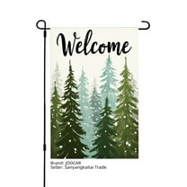JOOCAR Welcome Winter Forest Garden Flag for Winter Christmas Home Outdoor Garden Yard Door Decor 12x18 inch