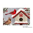 thumbnail image 1 of JOOCAR Winter Cardinals Birdhouse Linen Table Mats Set of 4 for Home Kitchen Table Decor 12x18 inch, 1 of 5