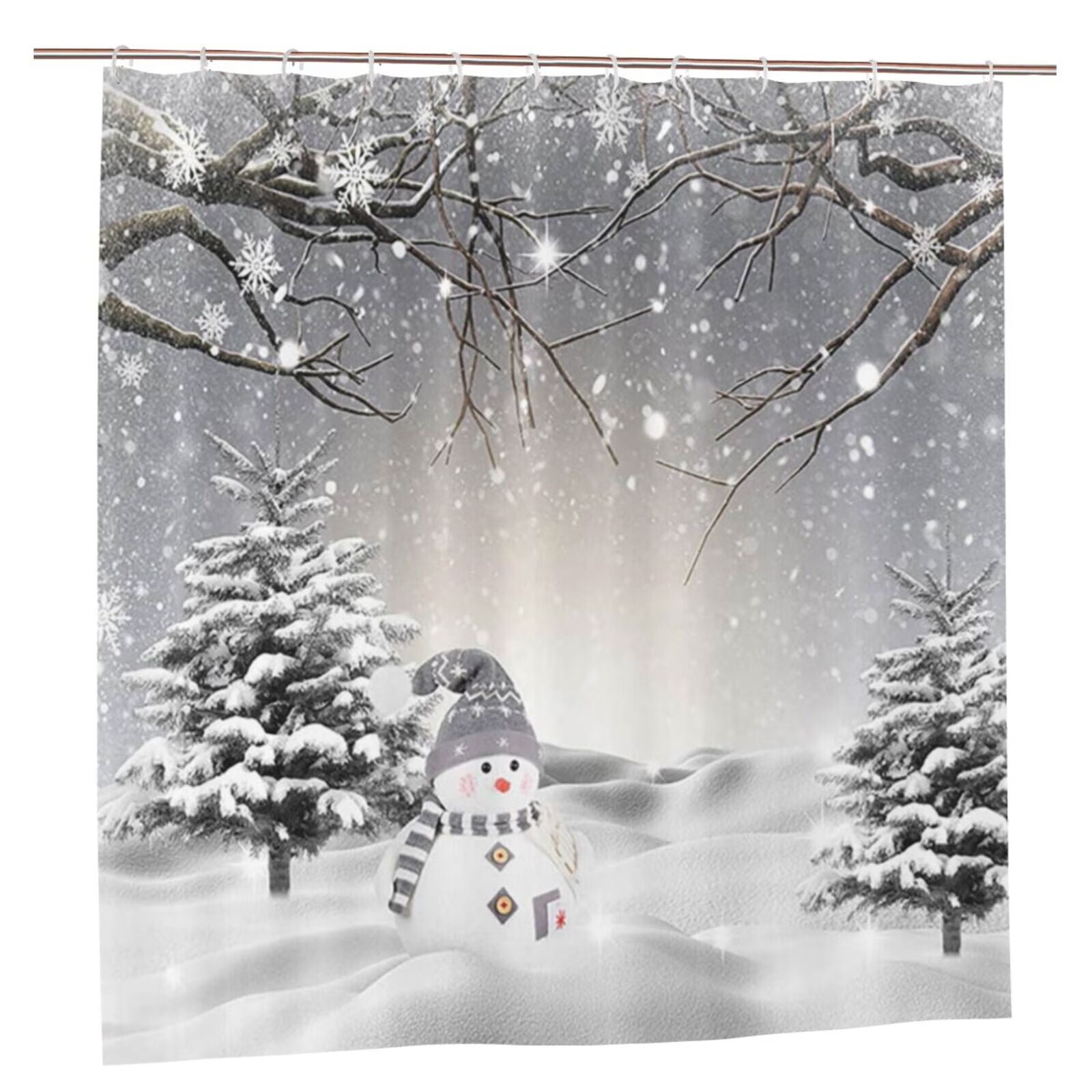 Snowfall Sweethearts Quilted Curtains NCU0TH3772