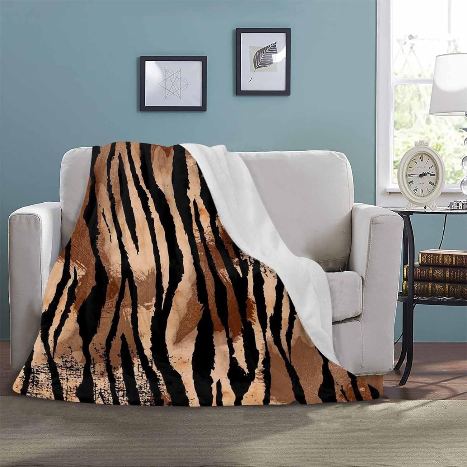 JOOCAR Zebra Pattern, Texture Summer Autumn Fall Winter Spring Blankets
