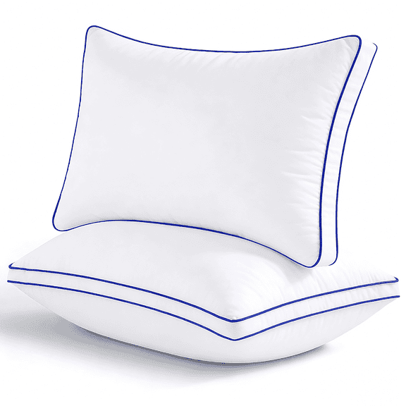 JOODOU Pillows Queen Size Set of 2 Bed Pillows 2 Pack Down Alternative Hotel Pillows for Side Sleepers and Back Sleepers Gusseted Cooling Pillows for Sleeping 20" x 30"