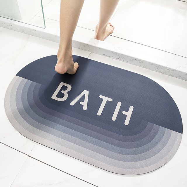 JOOJA Bath Mat Quick Dry Absorbent Rubber Backed Washable Bath Rugs for