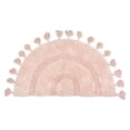 thumbnail image 1 of JOOJA Boho Cotton Handmade Bath Mat Non-slip Area Mat Rug with Tassels for Baby Days, Pink, 20"x32", 1 of 11