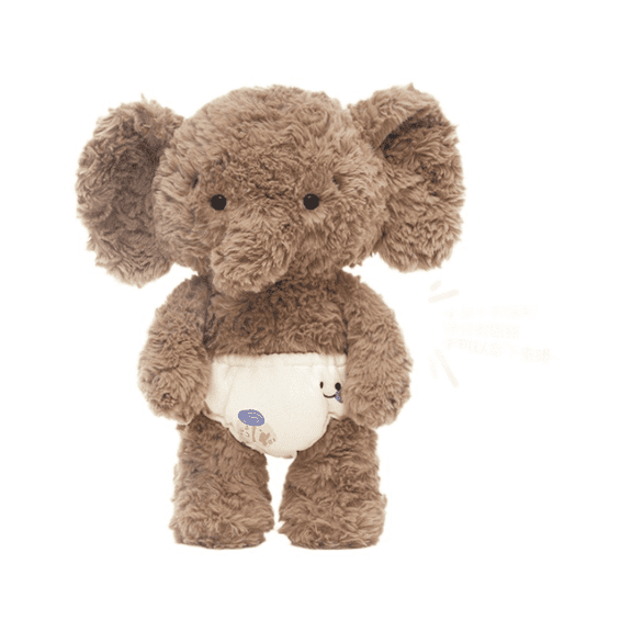 JOOKI Shy Animal Series Plush Toys - 13.8" Shy Elephant Plush Doll Kawaii Sleeping Pillow Simulated Animals Plush Dolls Companion Dolls for Christmas Easter Birthday Gifts