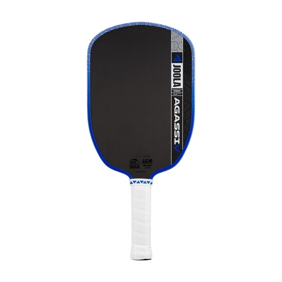 JOOLA Agassi Pro V Pickleball Paddle - 14mm - Raw Carbon Fiber Surface with Enhanced Frame & Core, USAPA & UPA-A Certified