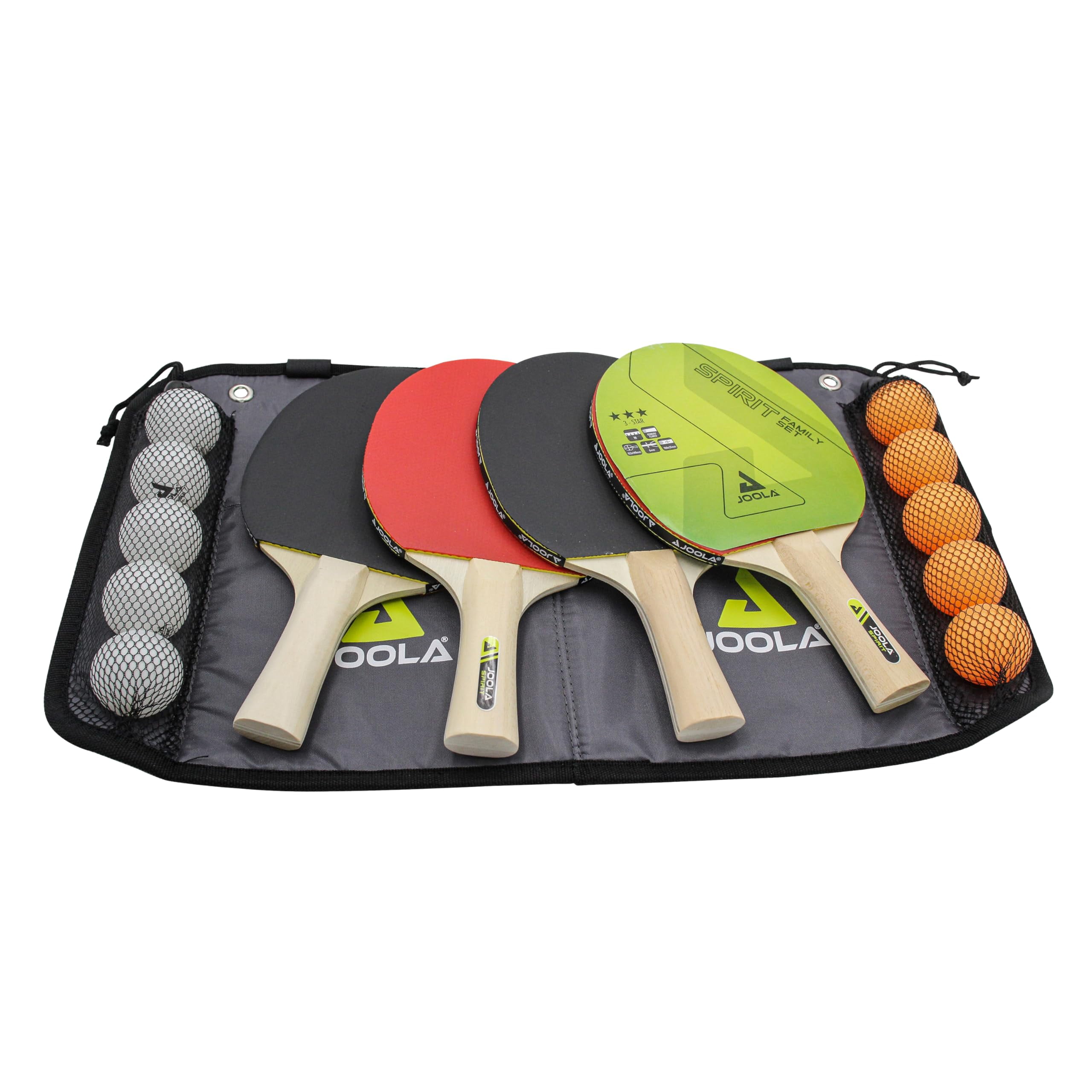 JOOLA Tafeltennisset Family, 4 Tafeltennisbatjes 10 Tafeltennisballen Tas 674808734