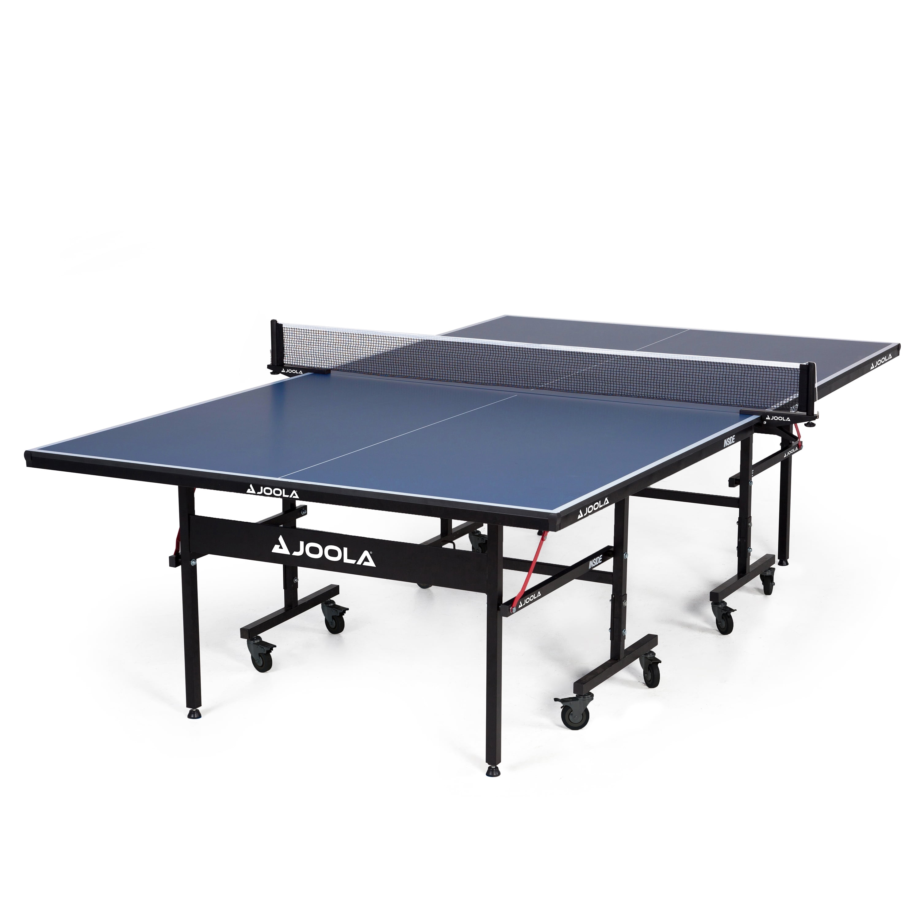 Table de ping pong indoor bleue - table pliable avec 2 raquettes