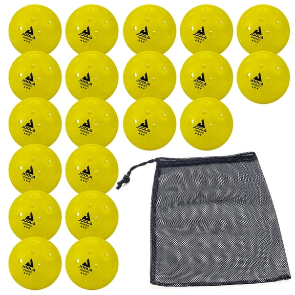 JOOLA Primo Pickleball Balls, 20 Pack, Indoor/Outdoor Pickleball Balls, Yellow